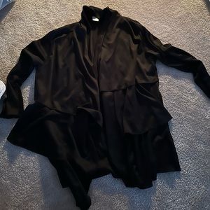 Black polyester cardigan